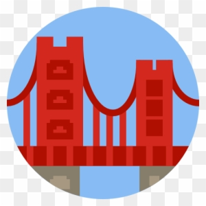 Golden Gate Bridge Icon Clip Art - Golden Gate Bridge - Free ...