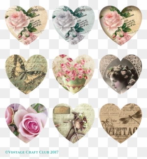 Vintage Valentine Heart Printables - Printable Vintage Hearts