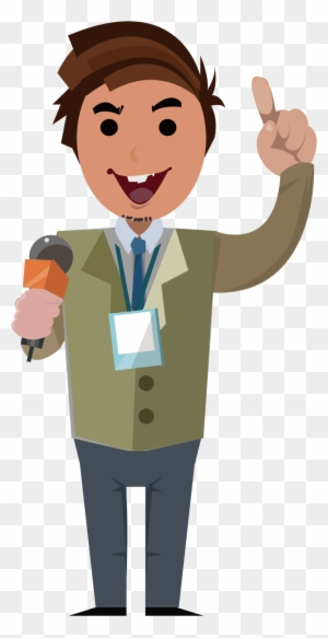 journaliste reporter clipart people