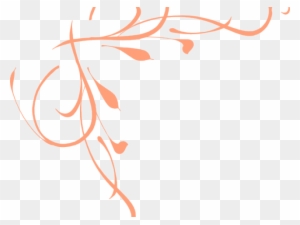 Flourish Clipart Peach - Calligraphy - Free Transparent PNG Clipart ...