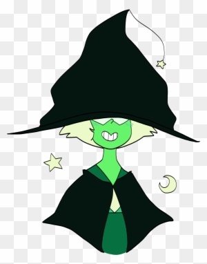 Peridot In Witch Hat Too Big For Her - Cartoon - Free Transparent PNG ...