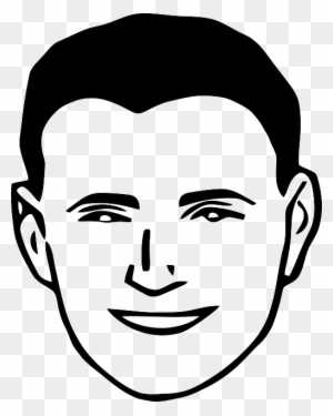 man face clip art black and white