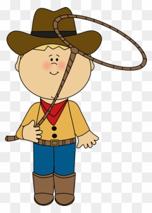 Cowboy With A Lasso - Cowboy Clipart