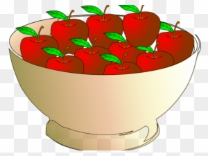 Bowl 10 Apple Clip Art At Clker - Bowl Of Apples Cartoon - Free ...