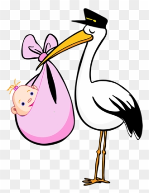 stork carrying black baby girl