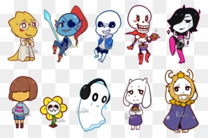 Undertale Characters By Papercactus All Main Undertale Characters Free Transparent Png Clipart Images Download