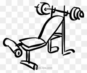 Man Lifting A Barbell On Weight Bench Cartoon Clipart - Clip Art - Free ...