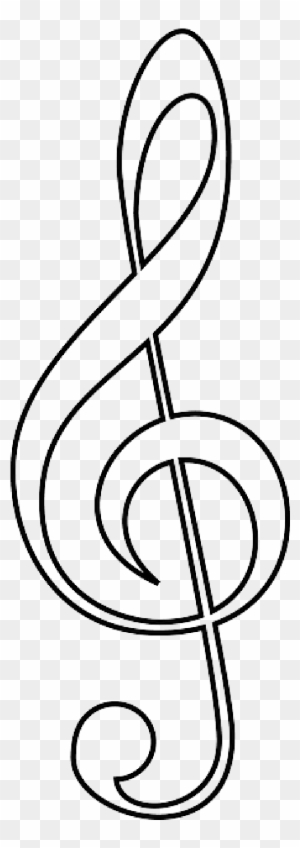 Person Outline Coloring Page - Drawing Of A Music Note - Free