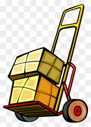 business clipart hand truck boxes