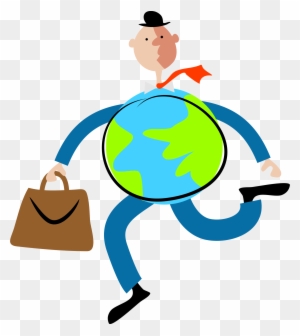 Big Man In World Image Clipart