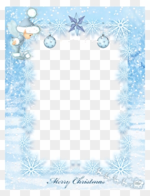 Transparent Kids Christmas Ice Elf Png Photo Frame - Ice Borders And ...