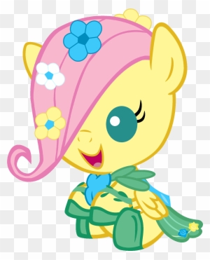 Baby Fluttershy With Her Gala Dress My Little Pony Bebe Fluttershy Free Transparent Png Clipart Images Download