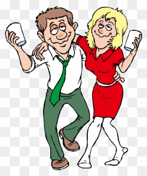 Alcohol Intoxication Free Content Clip Art - Drunk Couple Cartoon