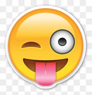 Tongue Face Emoticon - Winky Face Tongue Out Emoji