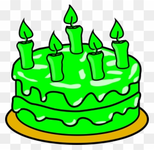 green birthday cake clip art