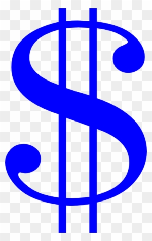 Blue Dollar Sign - Dollar Sign Clip Art