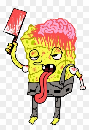 Sponge Bob Zombie By Hegdish - Spongebob Zombie Png - Free Transparent