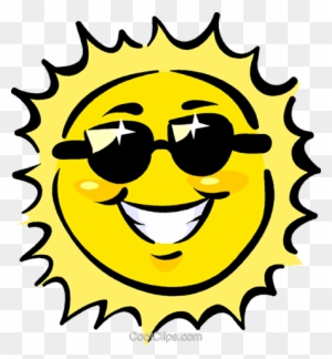 cartoon sun with sunglasses