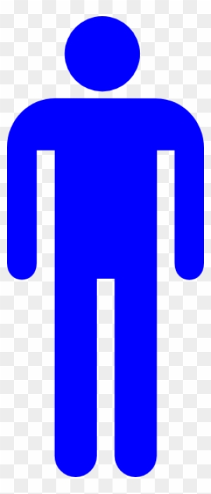boys bathroom sign clipart blue