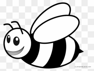cute bee clipart black and white