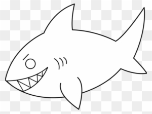 shark clipart black and white