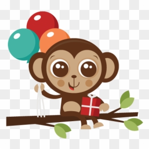 Birthday Monkey Svg Cut File Svg Files Clip Art Happy Birthday Monkey Cartoon Free Transparent Png Clipart Images Download