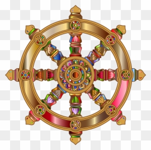 Ornate Dharma Wheel - Dharma Wheel - Free Transparent PNG Clipart ...