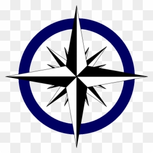 Simple Compass Rose Clip Art - Cardinal And Intermediate Directions ...