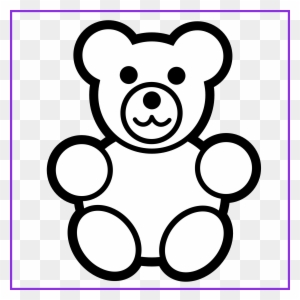 Inspiring For U Baby Toys Clipart Black And White Clip - Teddy Bear Coloring Page