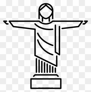 Christ The Redeemer Coloring Page - Draw Christ The Redeemer Statue