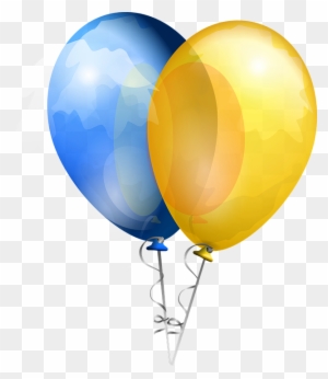 Blue And Yellow Balloons Png - Full Size Png Clipart Images Download