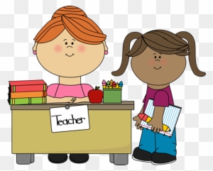 Teacher And Student Clip Art Image Teacher And Student - Teacher And ...