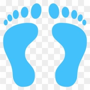 Caribbean Blue Human Footprints Icon - Footprint Png - Free Transparent 