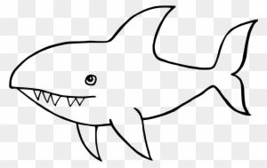 Great White Shark Clipart Drawn - Great White Shark Drawing - Free ...