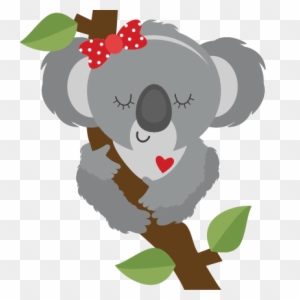 Koala On Branch Svg Scrapbook Cut File Cute Clipart - Koala - Free ...