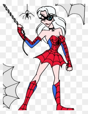 Spider Girl Line Art Colored By Edcom02 Cartoon Free Transparent Png Clipart Images Download