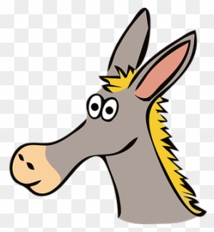 funny donkey face cartoon
