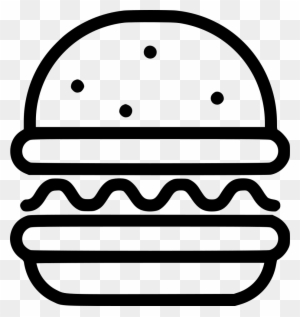 Burger Icon - Black And White Burger Logo - Free Transparent PNG ...