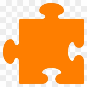 Orange Jig Saw Clip Art At Clker - Jigsaw Piece Vector Png - Free ...