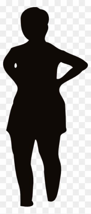 Woman Silhouette Hands In Waist Clip Art - Fat Man Silhouette Png ...