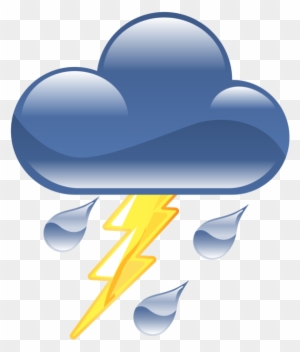 Thunderstorm Lightning Weather Clip Art - Thunderstorm Weather Icon ...