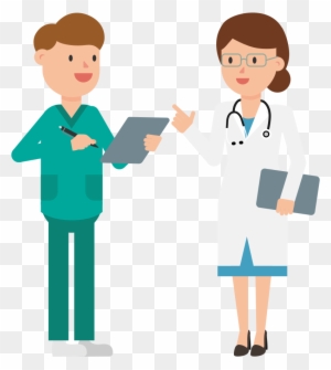 Big Image - Cartoon Doctor And Nurse - Free Transparent PNG Clipart ...