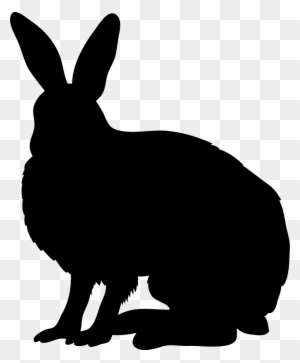 Arctic Hare Black Silhouette - Lapin Silhouette - Free Transparent PNG