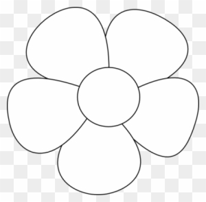 Simple Drawings - Flower Template For Preschool - Free Transparent PNG ...