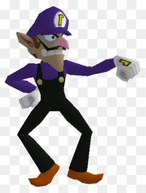 Waluigi Based On His Melee Trophy - Waluigi Mario Tennis Png - Free ...