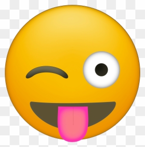 Winky-tongue Emoji Pinterest Emoji - Winky Emoji With Tongue Out - Free ...