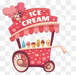 Ice cream red cart Stock Vector by ©viktorijareut 74561411