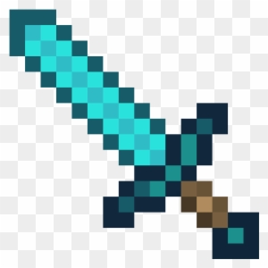 Epée En Diamant Minecraft - Minecraft Diamond Sword Png - Free ...