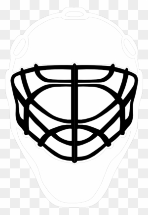 Black Goalie Mask Clip Art - Drawings Of Hockey Goalie