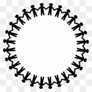 Circle Stick People Black No Border Clip Art At Clker - People Holding ...